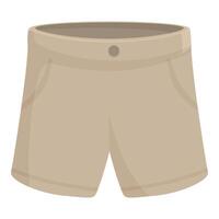 Casual shorts with button fastening lying flat vector