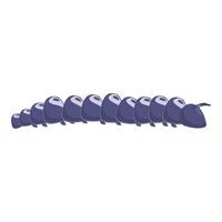 Blue caterpillar crawling in side view illustration vector