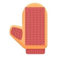 Yellow oven mitt protecting from hot temperatures while cooking vector