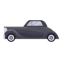 Classic grey coupe automobile presenting side view vector
