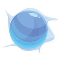 Blue sphere floating surrounded by abstract shapes vector