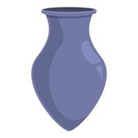 Ancient clay vase standing on white background vector