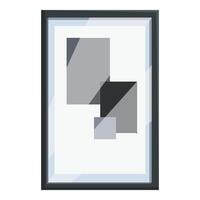 Modern black frame showing abstract geometric shapes illustration vector