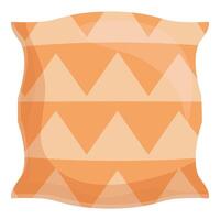 Soft pillow with geometric pattern bringing comfort and style to interior design vector