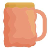 Big beer glass with foam on top is waiting on the bar counter vector