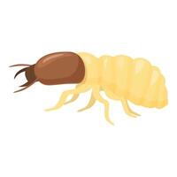 Termite insect walking with big head and tiny legs vector