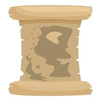Old treasure map showing path to x marks the spot vector