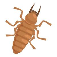 Brown termite is walking with its big antennas vector