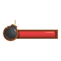 Bomb timer showing remaining time running out in videogame vector