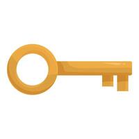 Golden key unlocking possibilities security and access concept vector