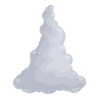 Cartoon smoke cloud swirling upwards creating funny shapes vector