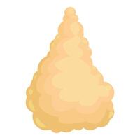 Big pile of sand forming a pyramid for playing on the beach vector