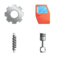 Auto part icons set cartoon . New spare part for car vector
