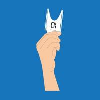 hand queue ticket number vector