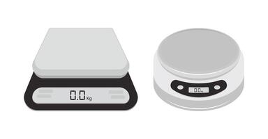 digital scale flat vector