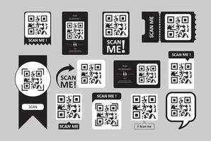 qr code design template vector