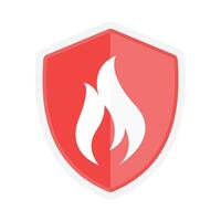 fire shields guard icon logo vector