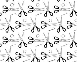 scissor seamless pattern vector
