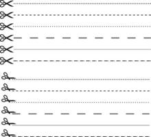 scissor cutting lines vector