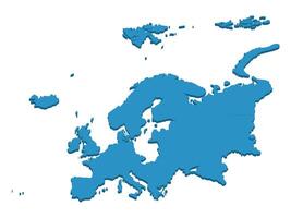 europe map design 3d embed vector