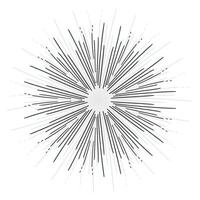 Modern sunbeams lines on white background vector