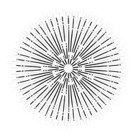 Abstract sunburst shapes sunshine line on white background vector