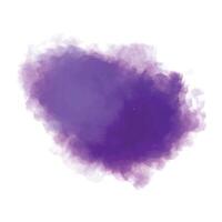 Abstract watercolor hand paint purple splash on white background vector