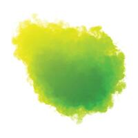 Abstract watercolor hand paint green splash on white background vector