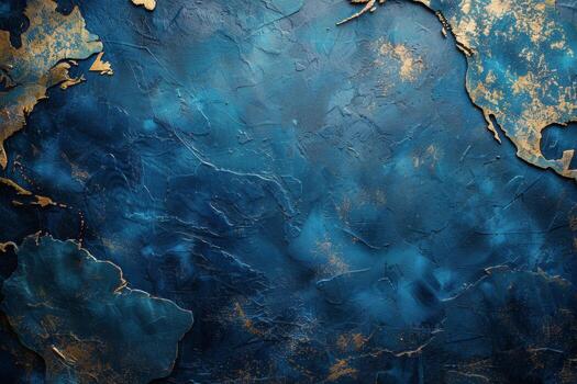 Abstract Blue And Gold Textured Background With Metallic Finish photo