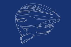 helmet for cyclist vector