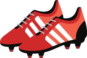 Illustration of a pair of red football boots on a white background vector