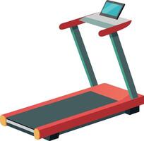 Illustration of a treadmill and a laptop on a white background vector