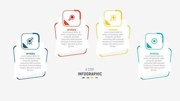 Three Step Infographic label design template with line icons. process steps diagram, presentations, workflow layout, banner, flow chart, info graph illustration. vector