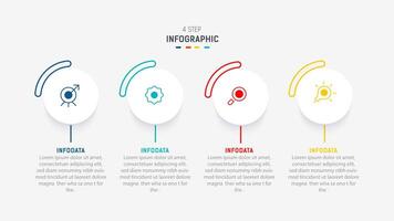 Three Step Infographic label design template with line icons. process steps diagram, presentations, workflow layout, banner, flow chart, info graph illustration. vector