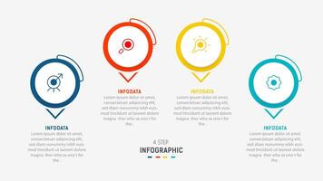 Three Step Infographic label design template with line icons. process steps diagram, presentations, workflow layout, banner, flow chart, info graph illustration. vector
