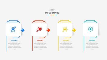 Three Step Infographic label design template with line icons. process steps diagram, presentations, workflow layout, banner, flow chart, info graph illustration. vector