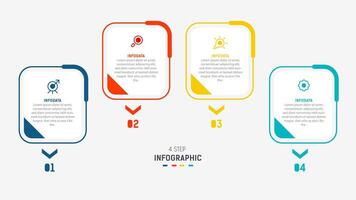 Three Step Infographic label design template with line icons. process steps diagram, presentations, workflow layout, banner, flow chart, info graph illustration. vector