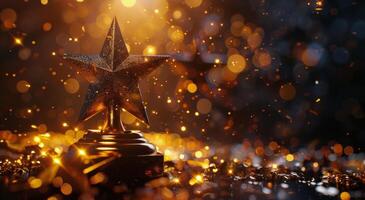 Gold Star Awards Ceremony With Confetti photo