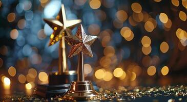 Gold Star Awards Ceremony With Confetti photo