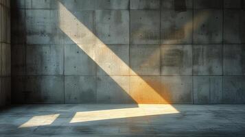 Sunlight Streaks Through A Concrete Room photo