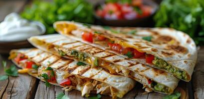 Grilled Chicken and Avocado Quesadillas With Fresh Tomato Salsa photo
