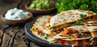 Grilled Chicken and Avocado Quesadillas With Fresh Tomato Salsa photo