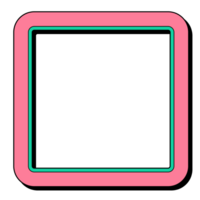 Element frame square retro 80s-90s style. png