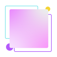 Element frame square retro 80s-90s style. png