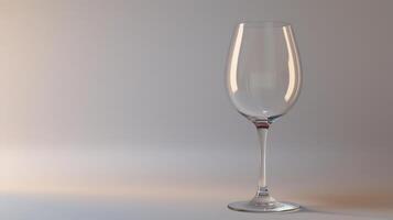Empty wine glass on a white background photo