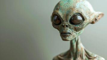 Grey alien model with large eyes and a detailed skin texture photo