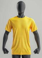 Yellow T-Shirt Mockup for Graphic Design photo