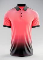 Polo shirt mockup with a gradient design photo