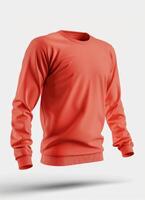 Mockup of a red long-sleeved sweatshirt photo