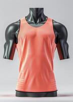 Coral tank top mockup for graphic design photo